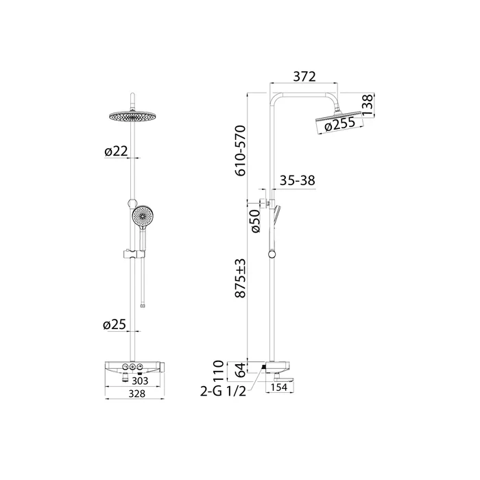 Душевая система IDDIS Shelfy (SHESBBTi06) - фото 7
