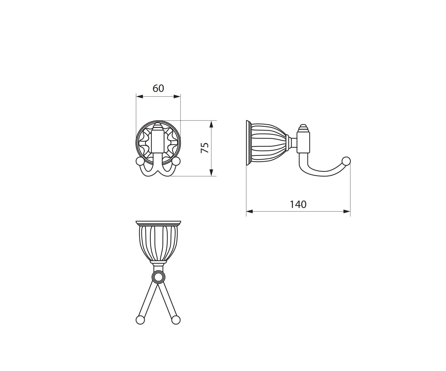 Крючок двойной RUSH Сокотра (Socotra) (ST12220) - фото 2