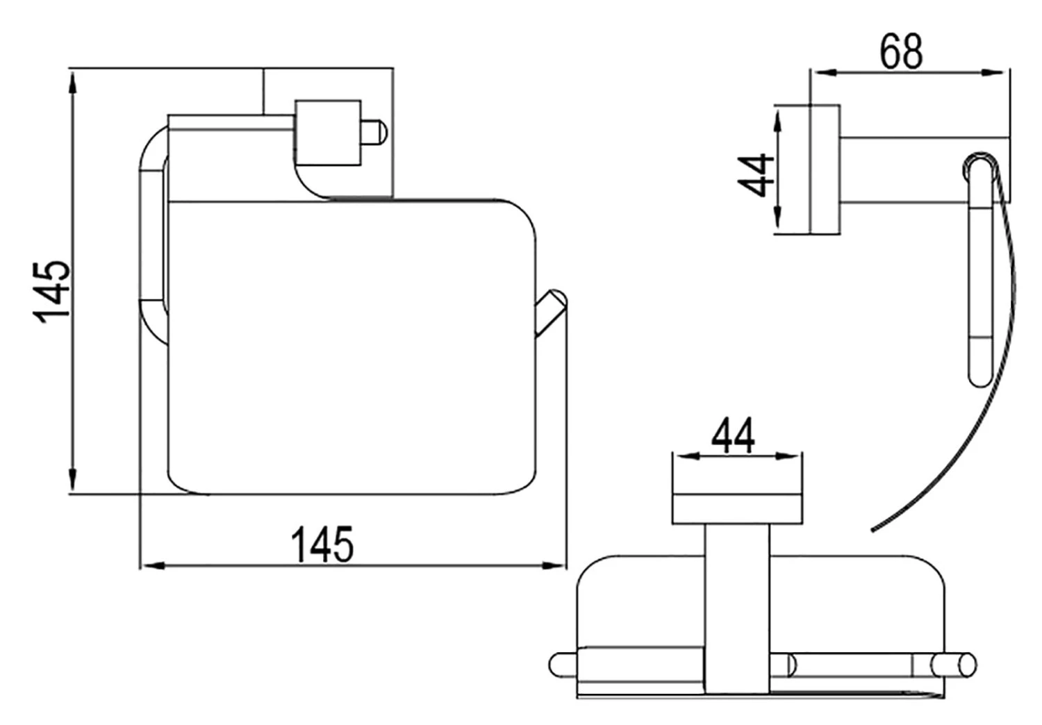 Бумагодержатель с крышкой Timo Selene (10042/00) - фото 2