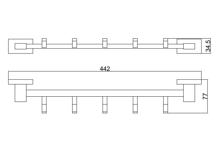Крючок пятерной BELZ (B90315-5) - фото 3