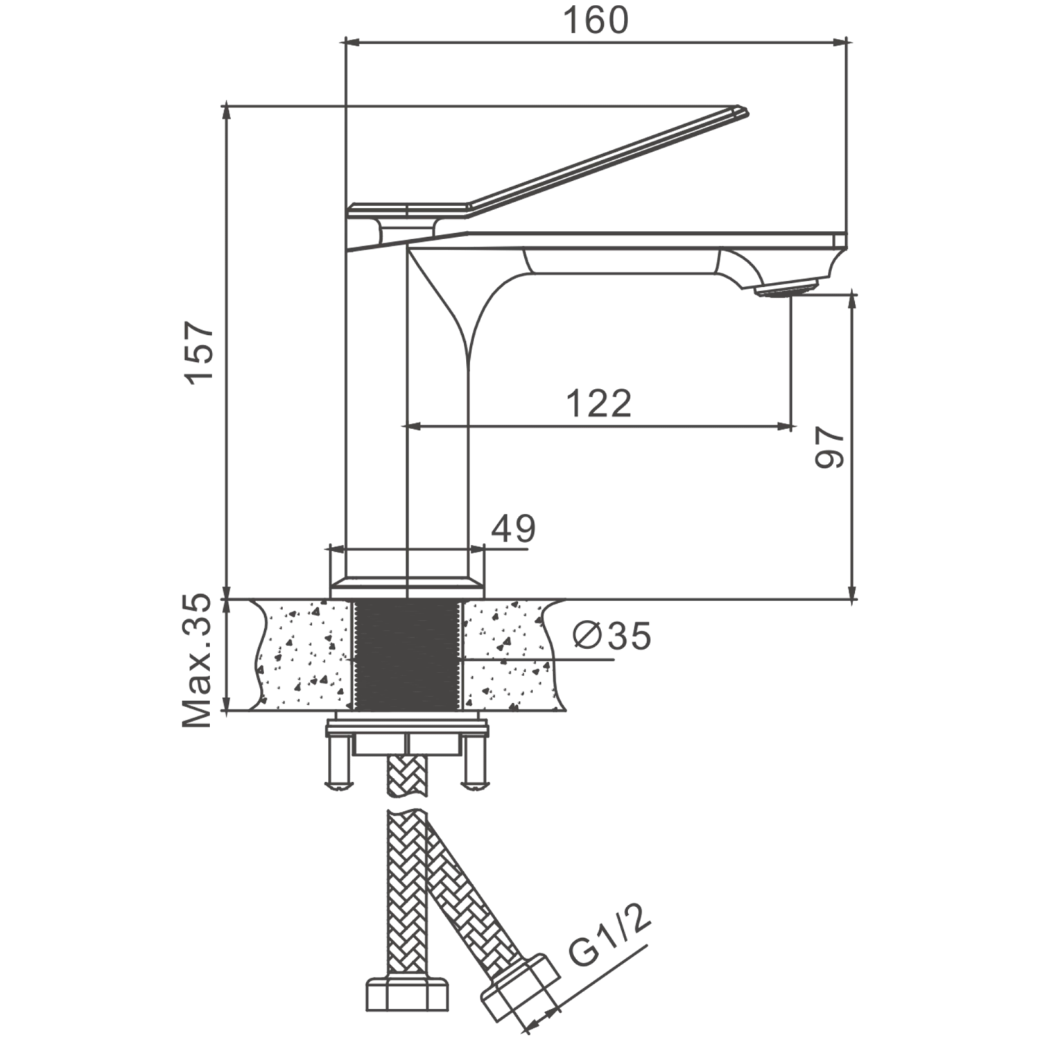 Смеситель для раковины BELZ B618 (B10618) - фото 2