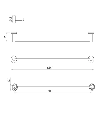 Штанга для полотенец Lemark Atlantiss (LM3238C) - фото 2