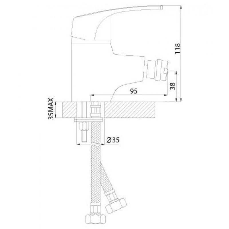 Смеситель для биде Rossinka D (D40-51) Смеситель для биде Rossinka D (D40-51) - фото 2