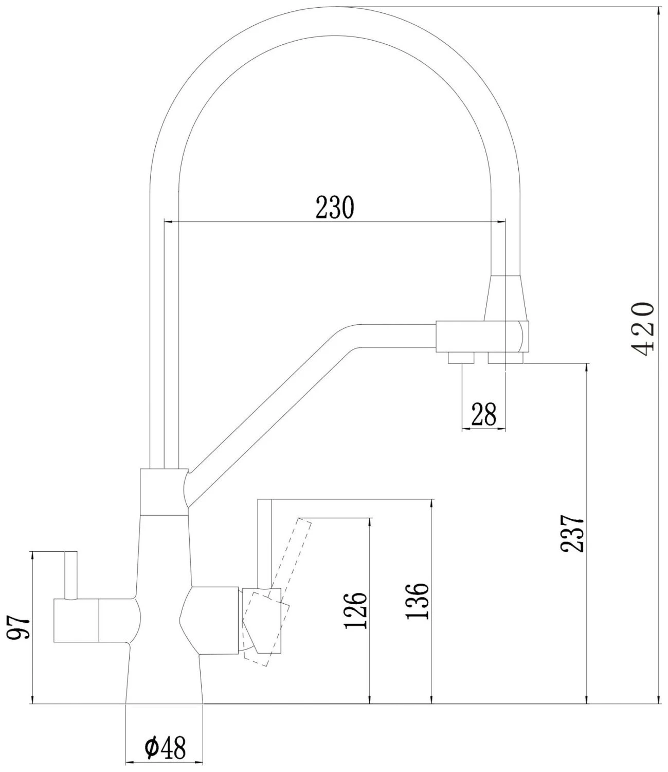Смеситель для кухни Fmark под фильтр питьевой воды (FS0662-XL02) - фото 2