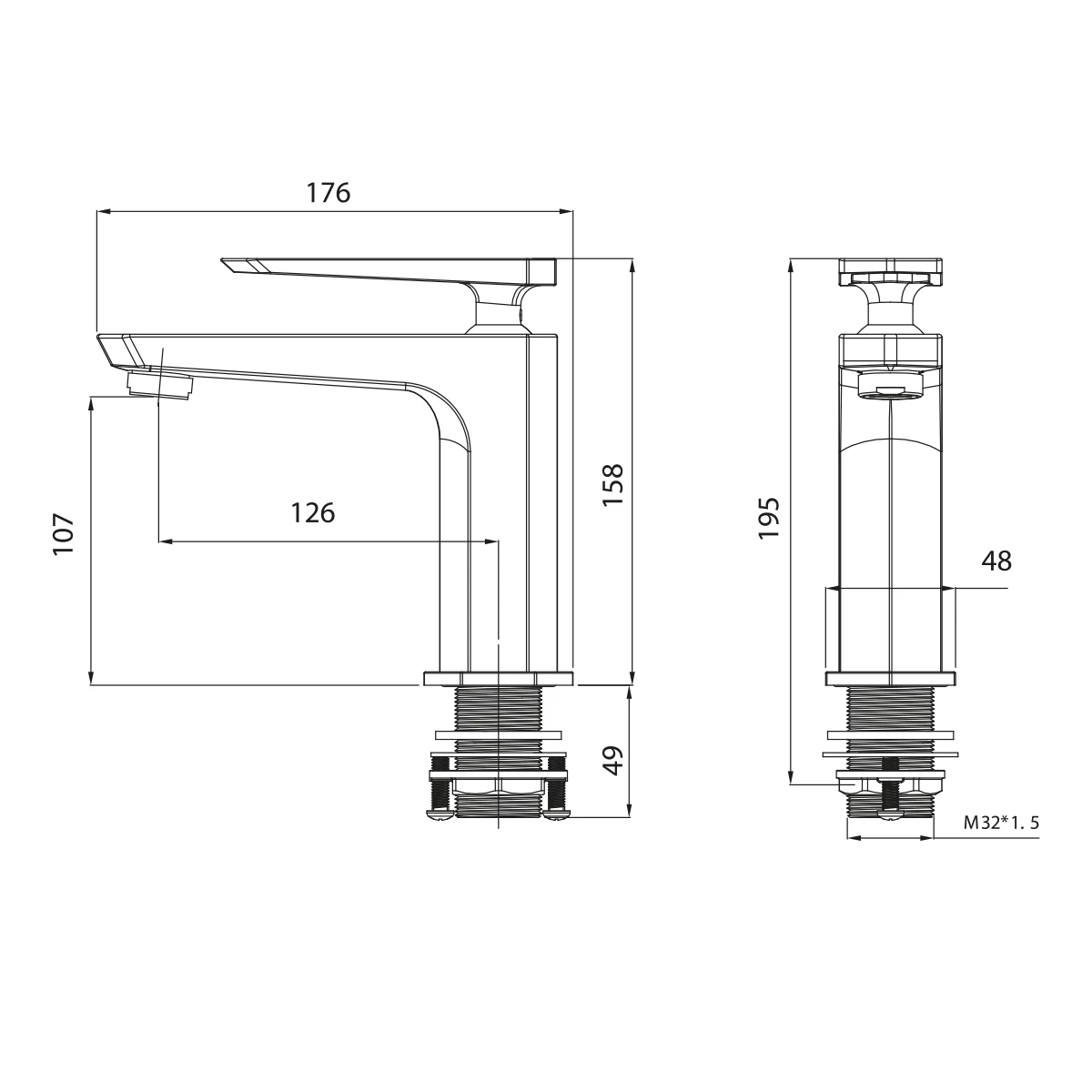 Смеситель для раковины Lemark Prizma (LM3906C) Смеситель для раковины Lemark Prizma (LM3906C) - фото 3
