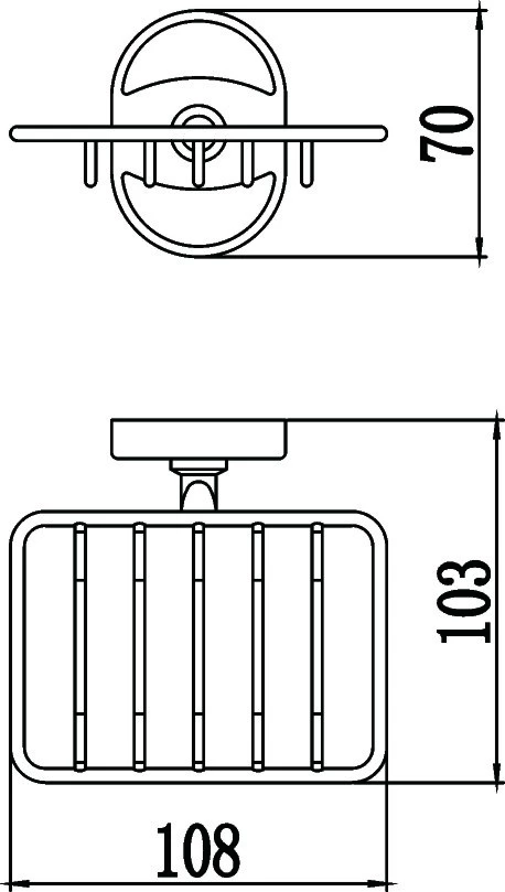 Мыльница решетка настенная Savol 70 (S-L07032) - фото 3