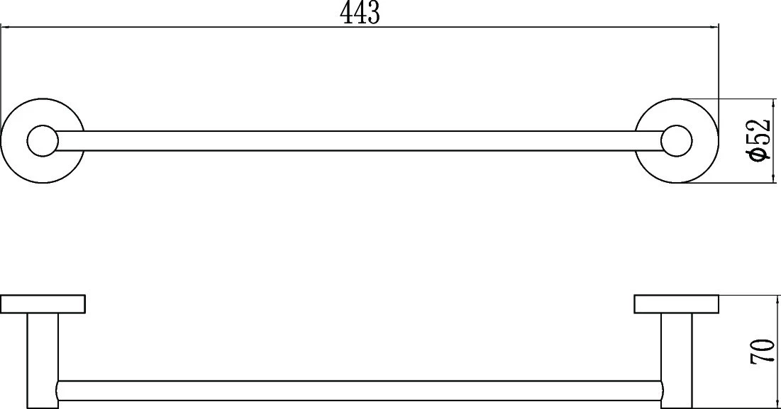 Держатель для полотенец прямой 40 см Savol 87 (S-408724) - фото 3