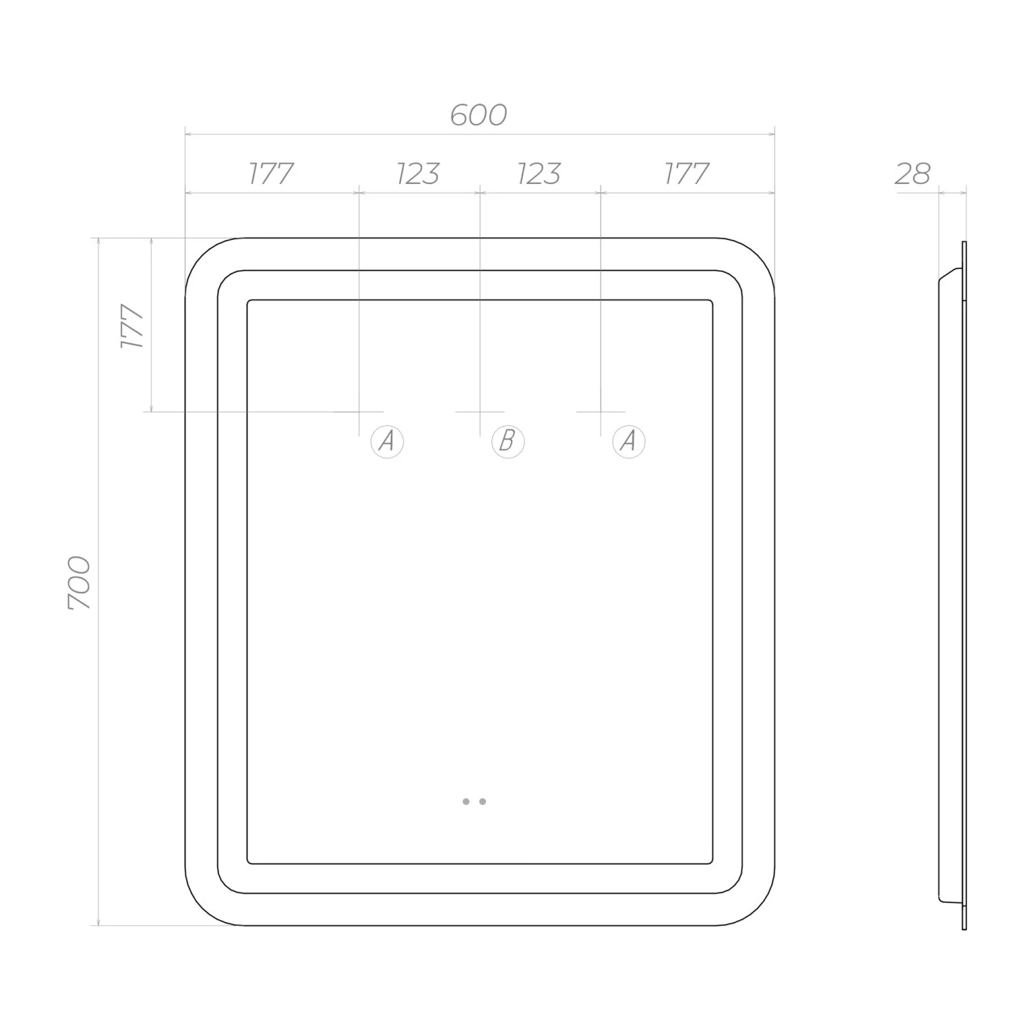 Зеркало VIGO Jess Classic 600 (239) - фото 3