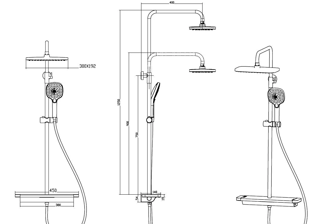 Душевая стойка Savol (SK-H3145W) - фото 2