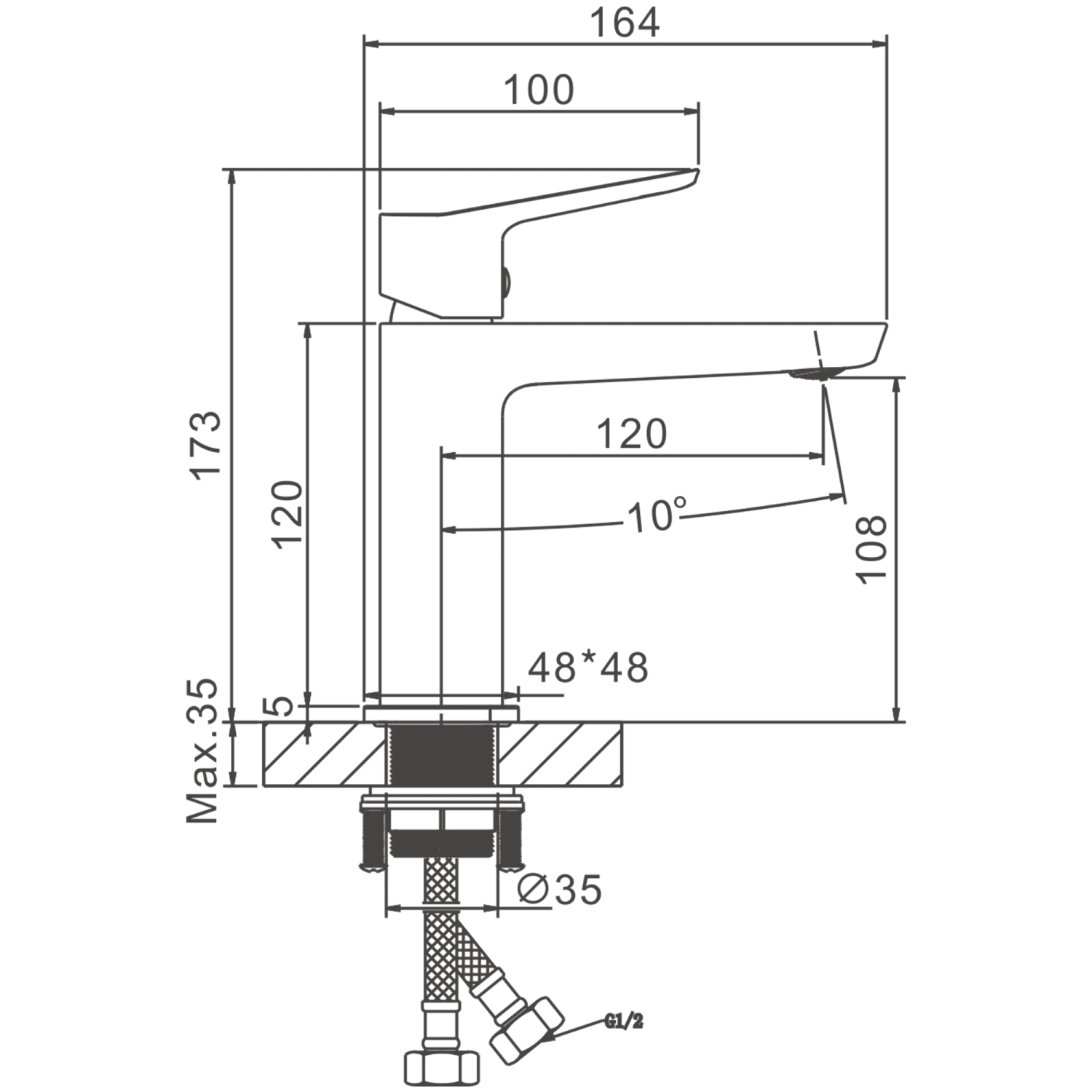 Cмеситель для умывальника BELZ BELZ (B10715-3) - фото 2