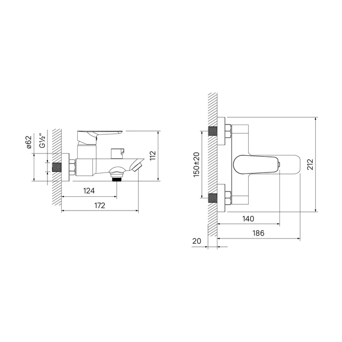 Смеситель для ванны IDDIS Cloud (CLOSB02i02WA) - фото 3