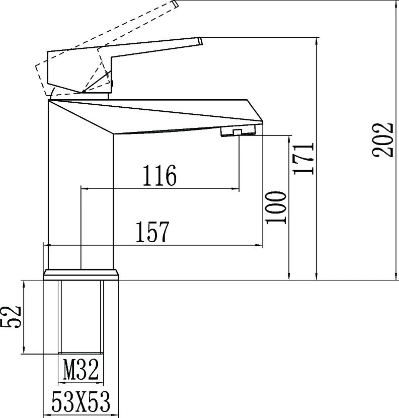 Смеситель для умывальника Savol (S-005511H) - фото 2