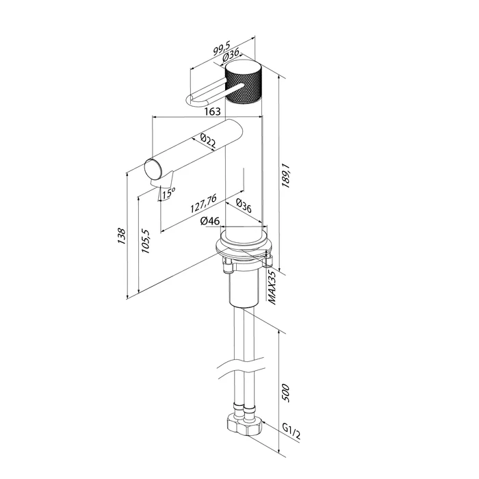 Смеситель для умывальника IDDIS Duna графит матовый (DUNGM00i01) - фото 9