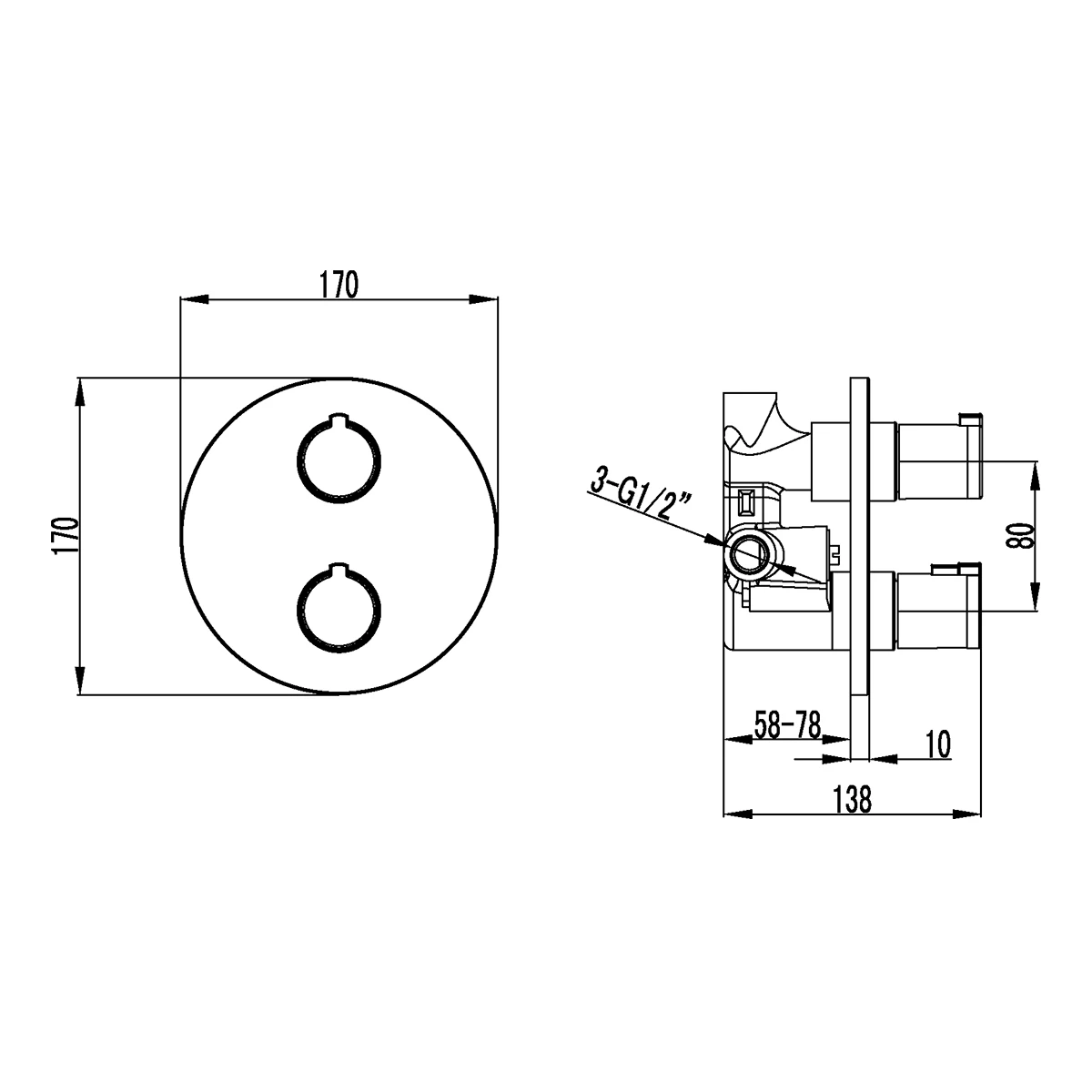 Смеситель Lemark Yeti для душа встраиваемый (LM7823C) - фото 2