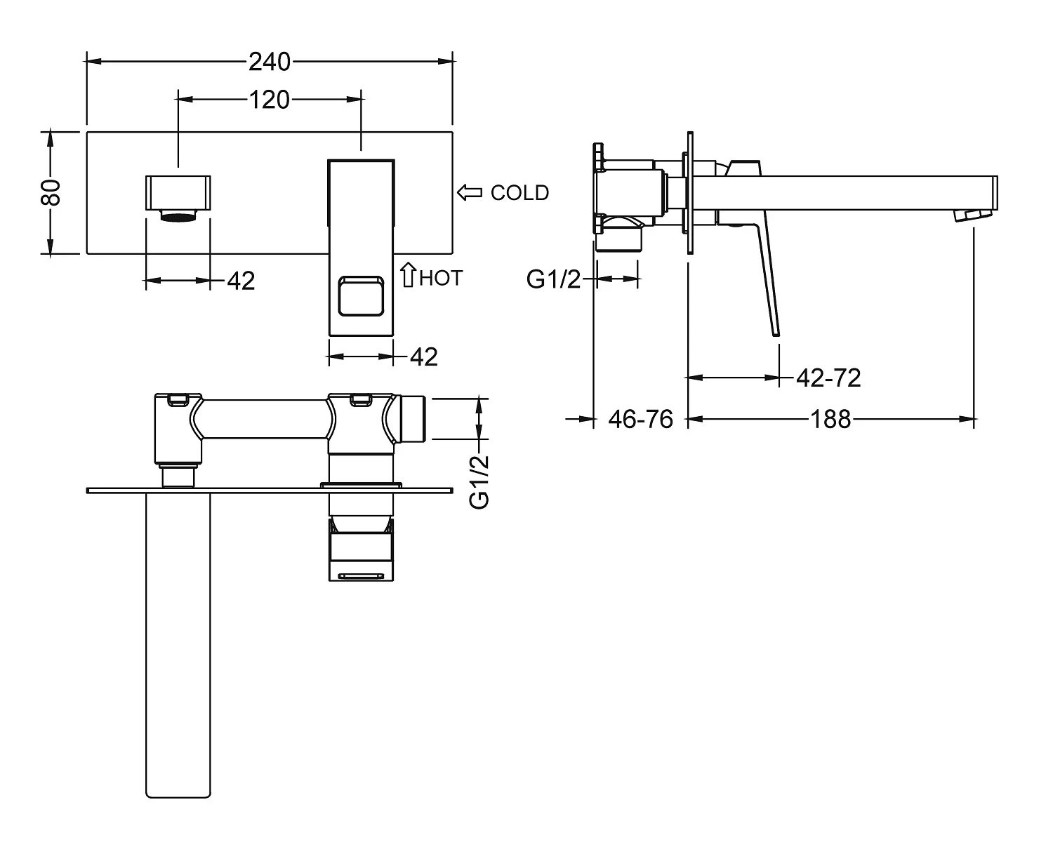 Смеситель для раковины встроенный Timo Briana (7171/03SM) - фото 3