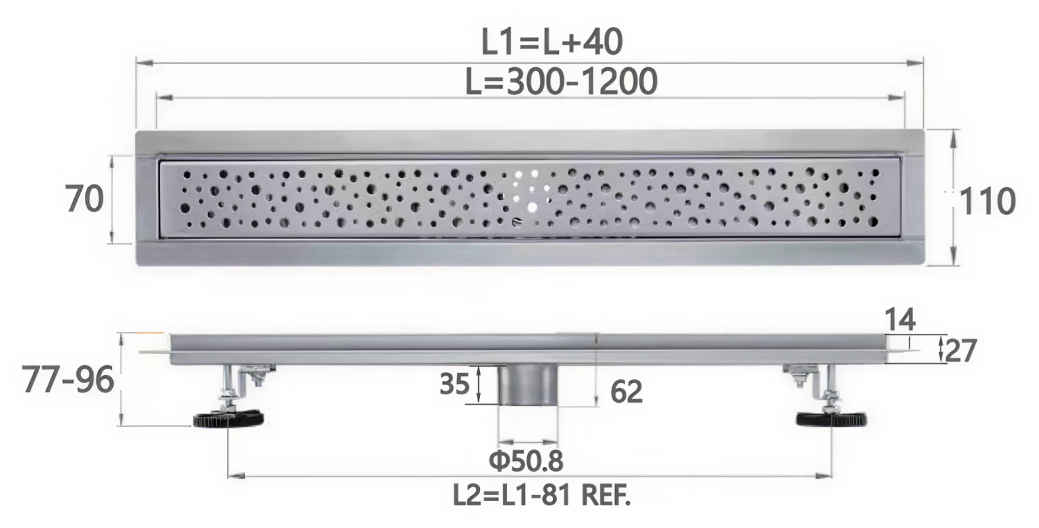 Трап для душа Savol 70 см (S-DL03Q-70) - фото 2