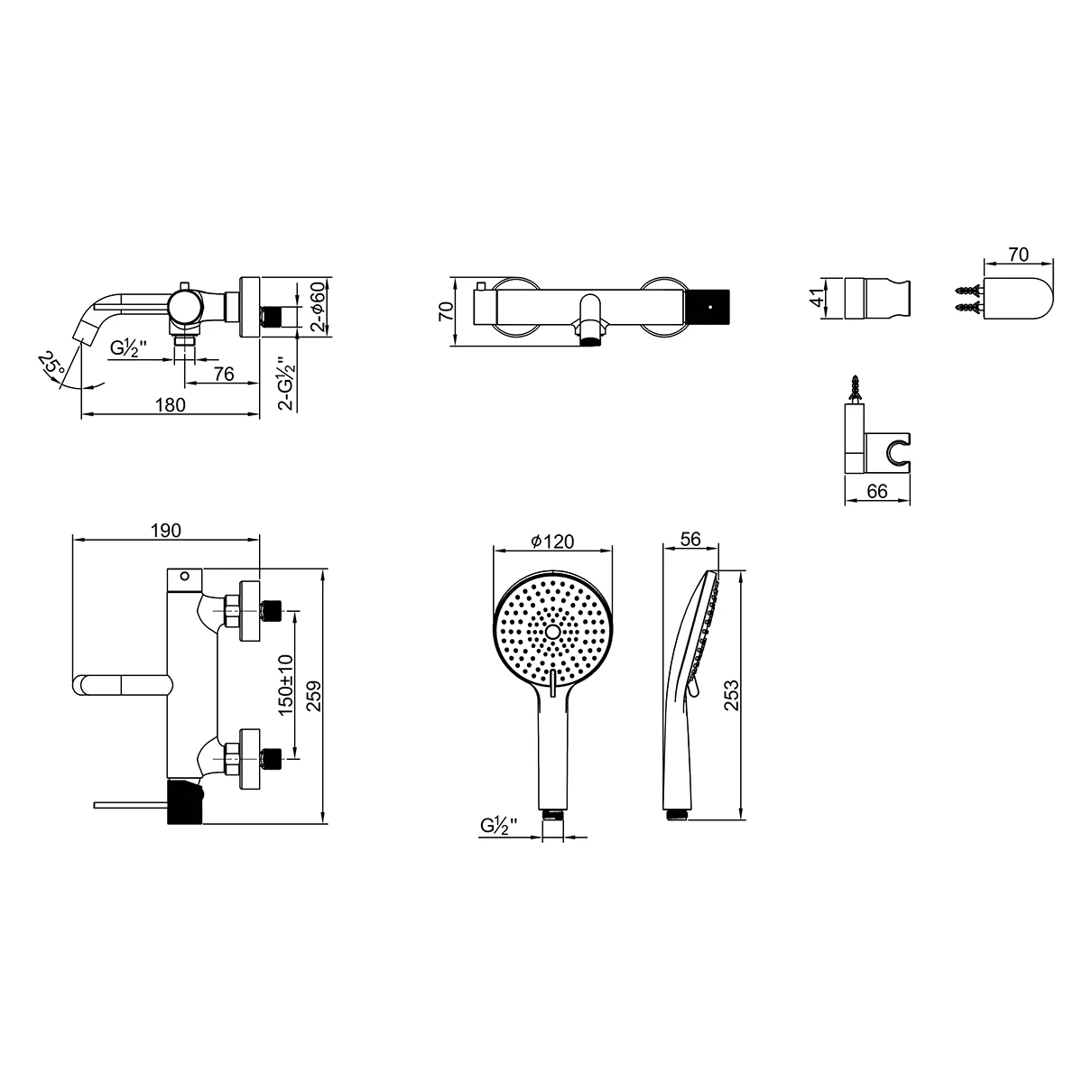 Смеситель Lemark Karelia для ванны (LMF-2022S-BRRG) - фото 2