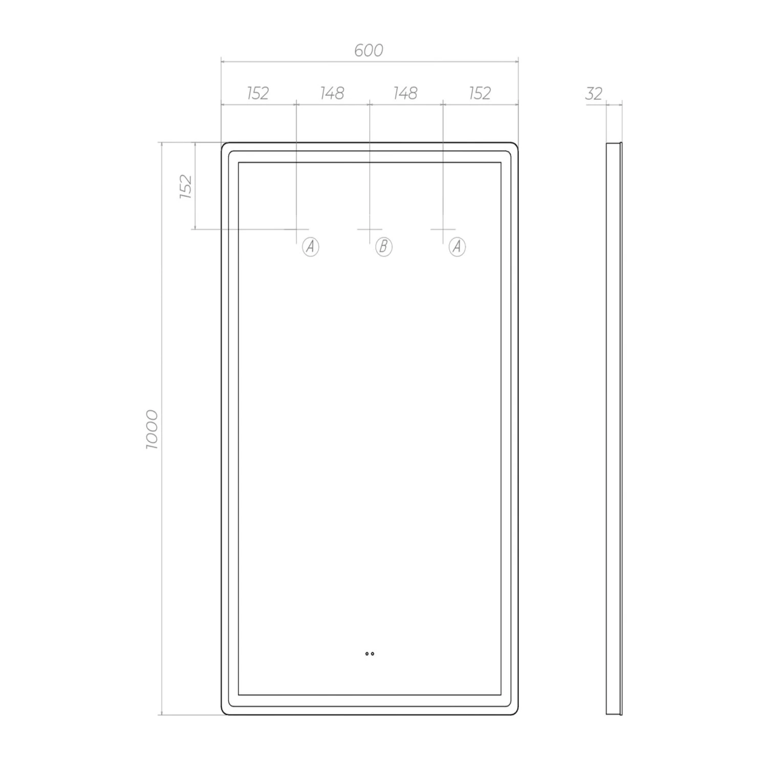Зеркало VIGO Roberta Comfort 600 (167) - фото 3