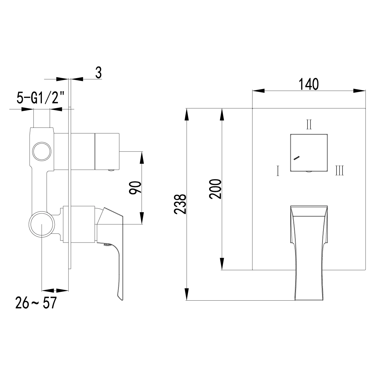 Смеситель для ванны с душем Lemark Unit (LM4528C) Смеситель для ванны с душем Lemark Unit (LM4528C) - фото 3