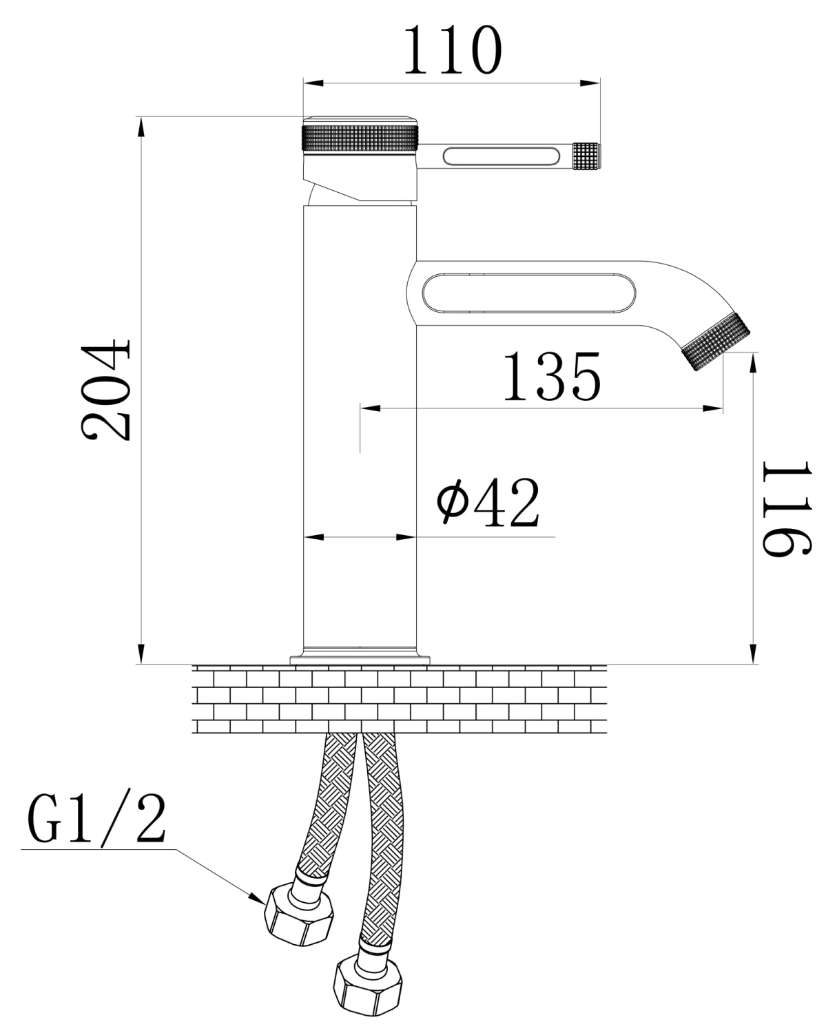 Смеситель для раковины Savol (S-AF1601H) - фото 2