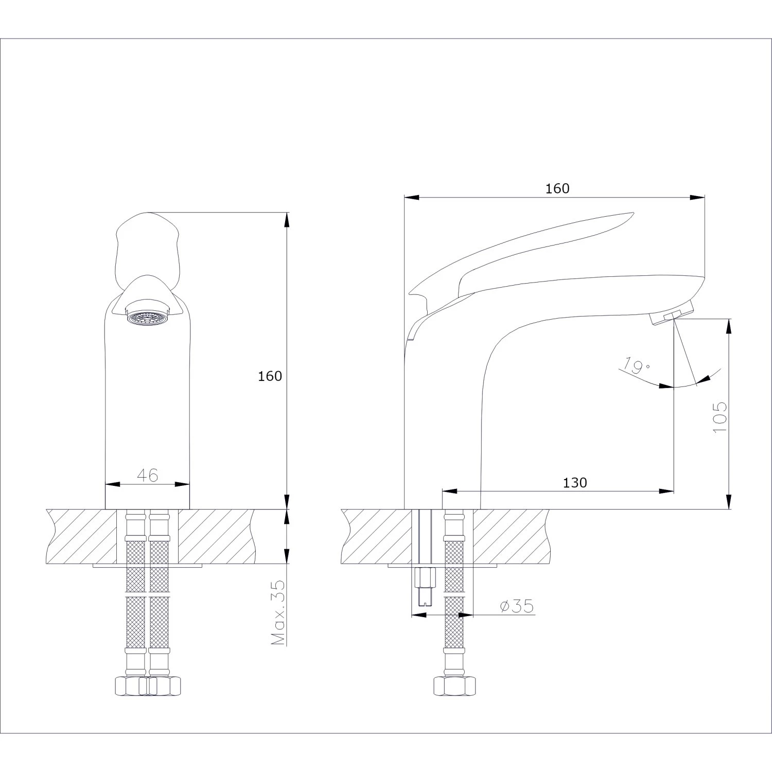 Смеситель для раковины RUSH Айленд (Island) (IS6535-11) - фото 3
