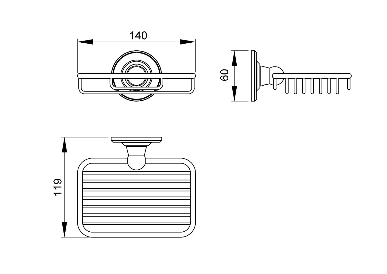 Мыльница решетка Timo Nelson (150023/00) - фото 3