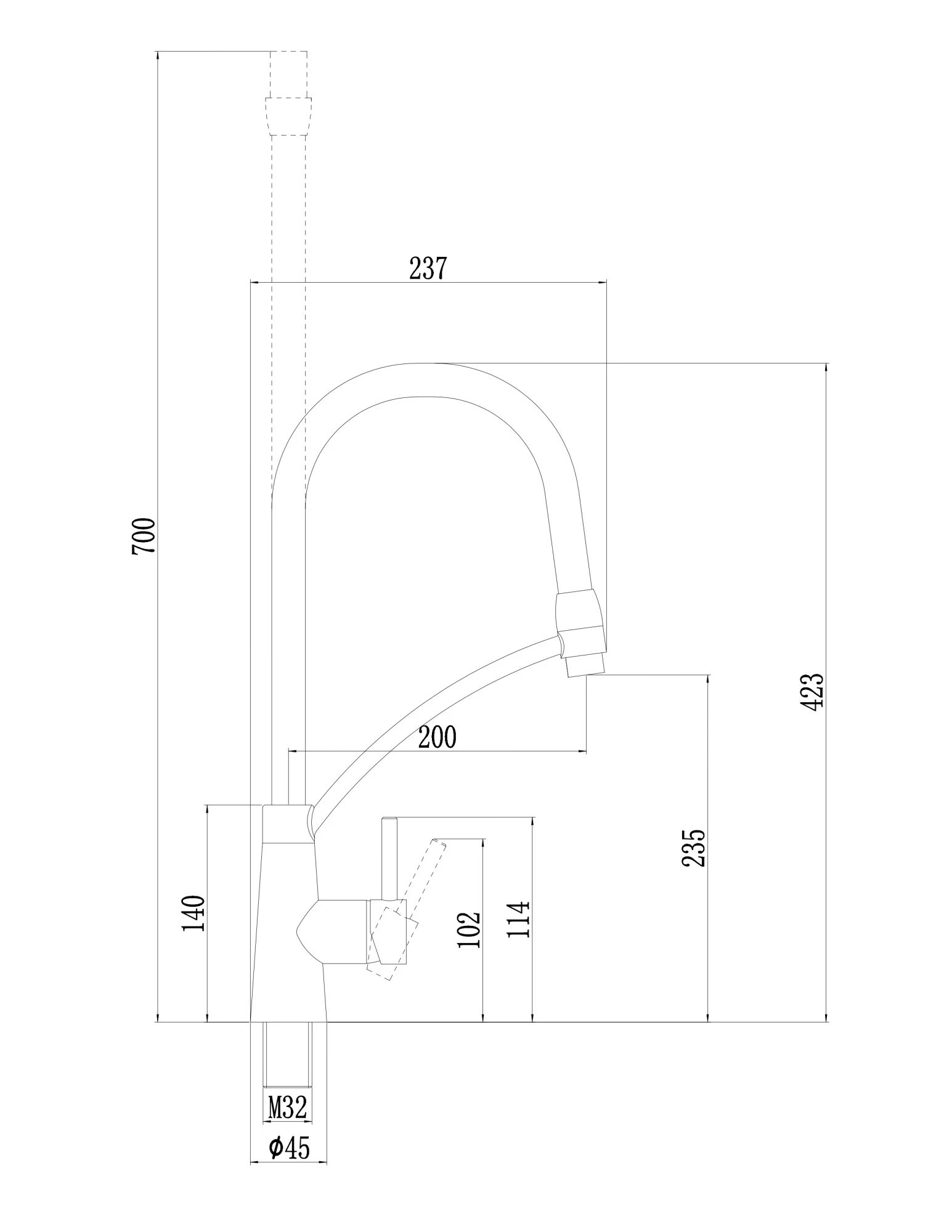 Смеситель для кухонной мойки Fmark (FS8255Q-01) Смеситель для кухонной мойки Fmark (FS8255Q-01) - фото 2