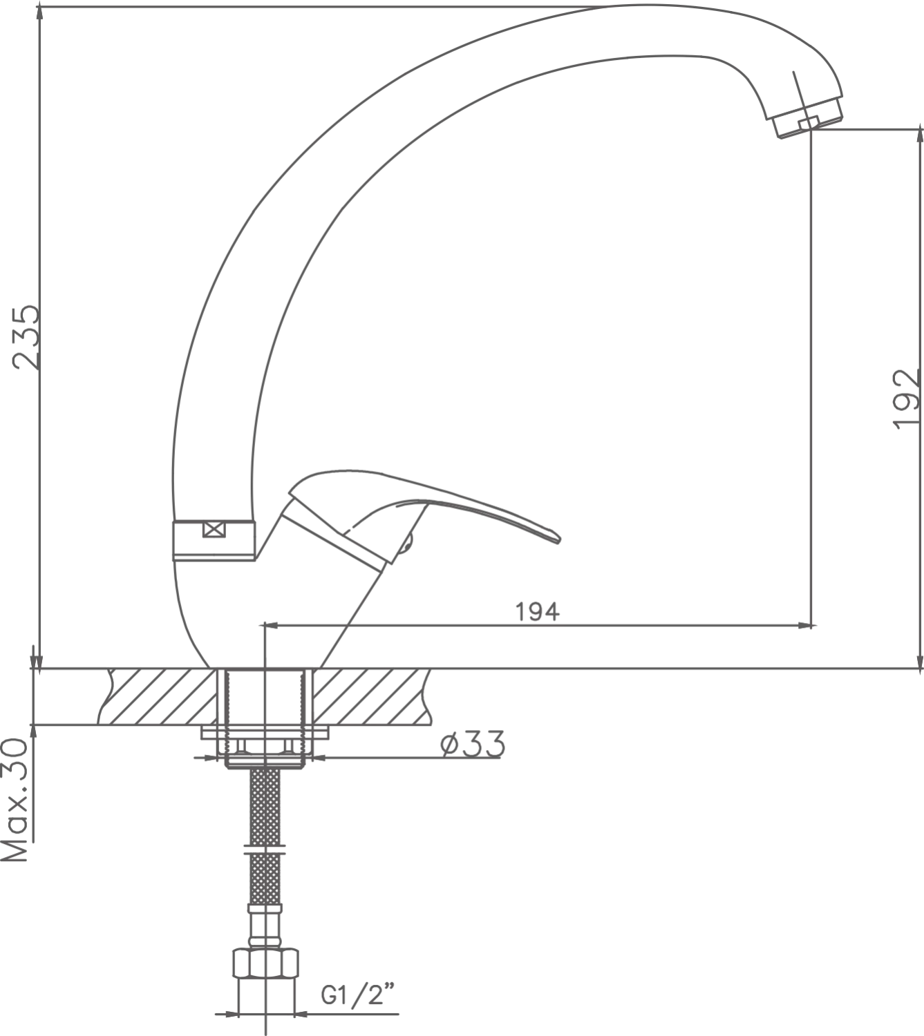 Смеситель для кухни Cron хром (CN4136-2) - фото 2
