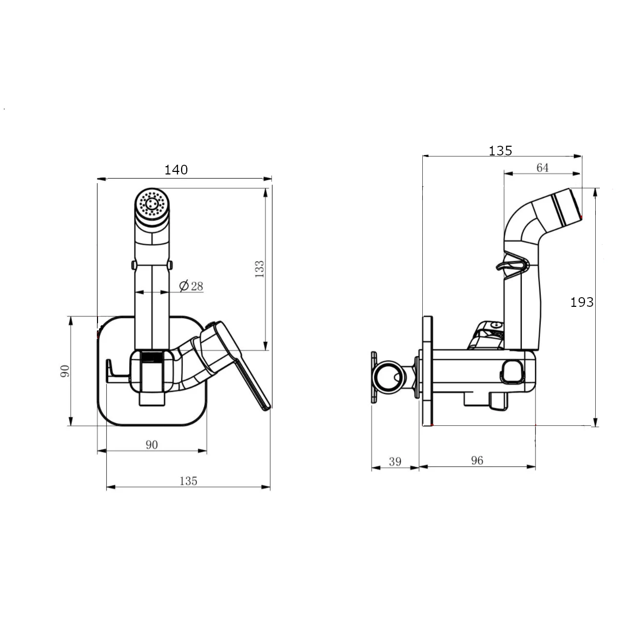 Гигиенический душ встраиваемый RUSH Capri (CA1435-99) - фото 3
