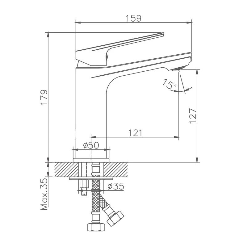 Смеситель для раковины Haiba (HB10533-3) - фото 2
