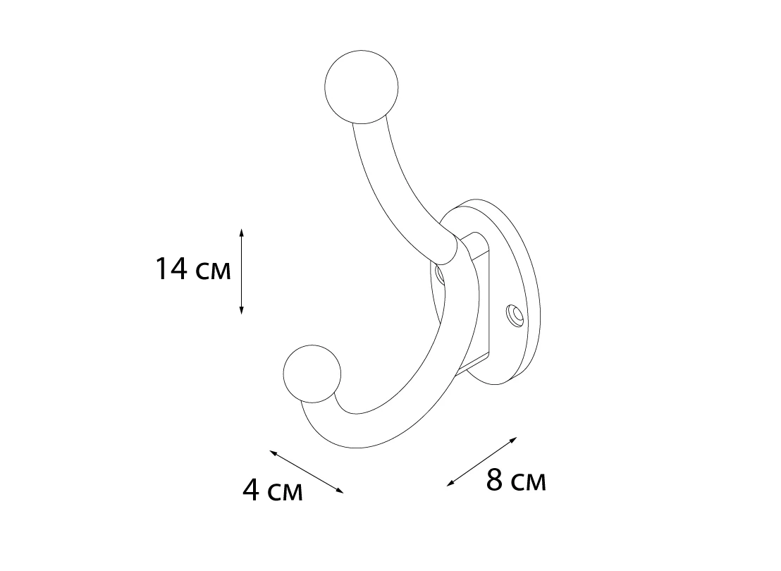 Крючок FIXSEN Hotel двойной (FX-31005A) - фото 3