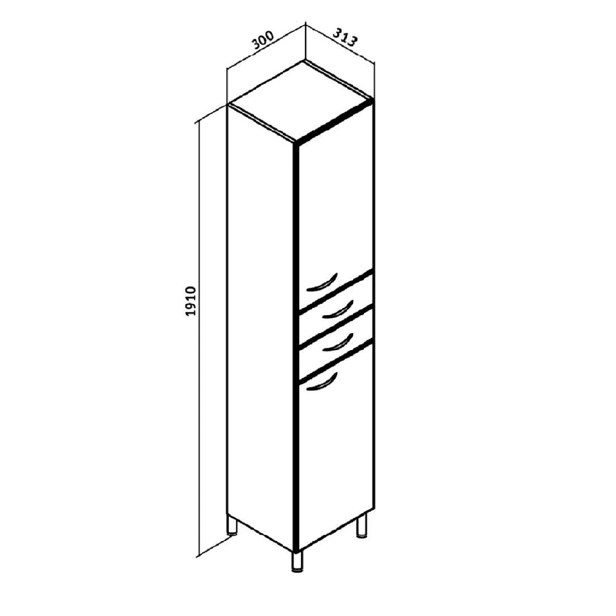 Пенал Runo правый  30 (00000000125) - фото 3