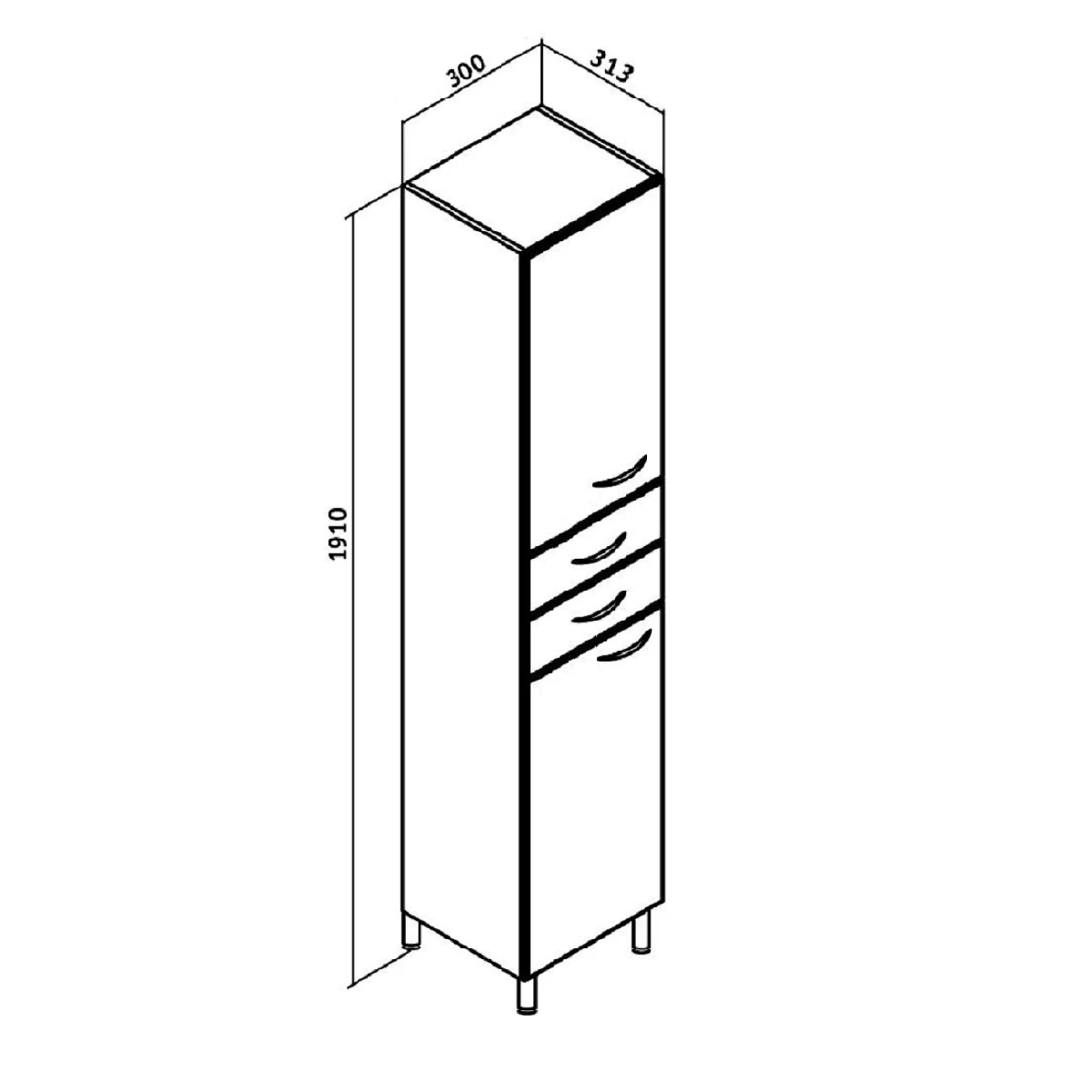 Пенал Runo левый  30 (00000000123) - фото 3