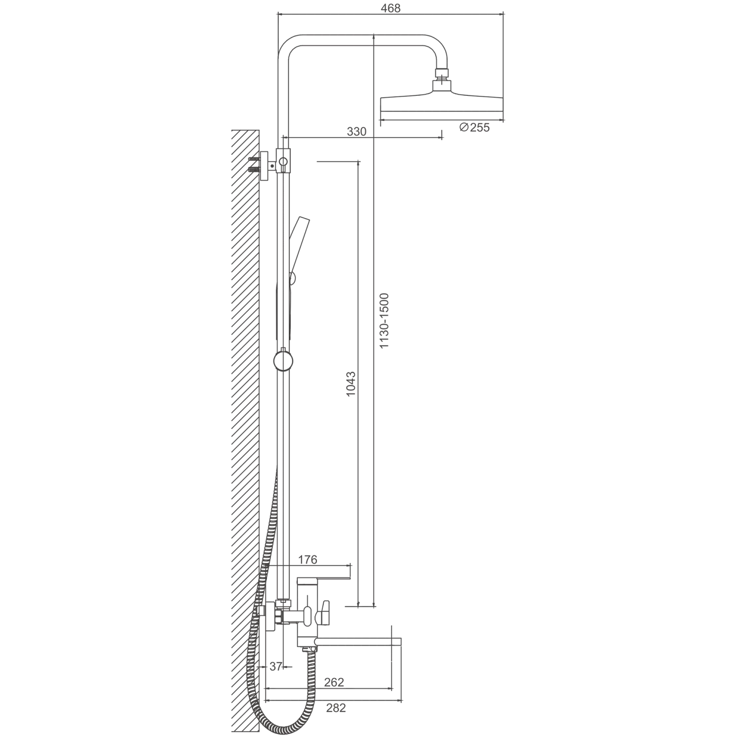 Душевая система BELZ золотой (B24813-5) - фото 2