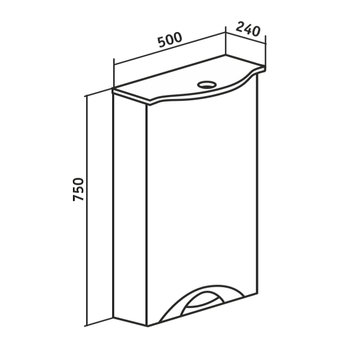 Зеркальный шкаф Runo правый Ибица 50 (00000001075) - фото 5