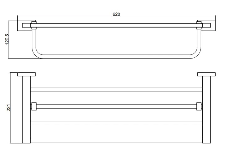Полка для полотенец BELZ (B90424) - фото 3
