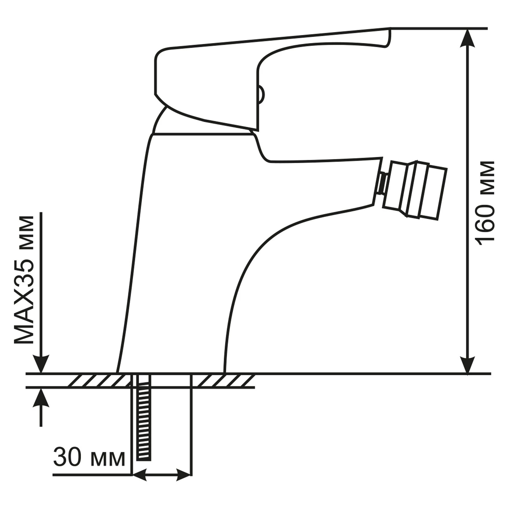 Смеситель для биде MIXLINE ML13-05 (530485) - фото 3