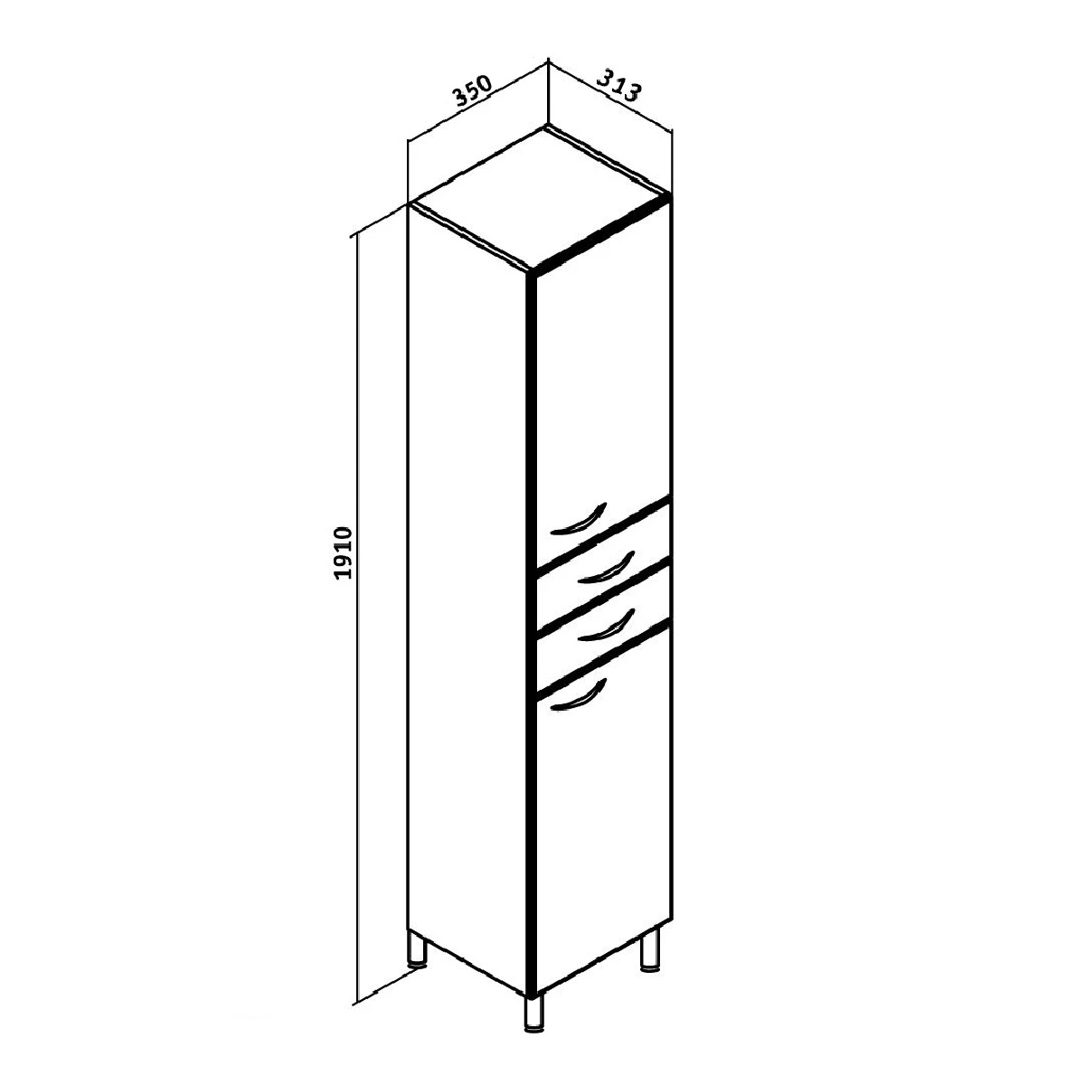 Пенал Runo правый  35 (00000000129) - фото 3