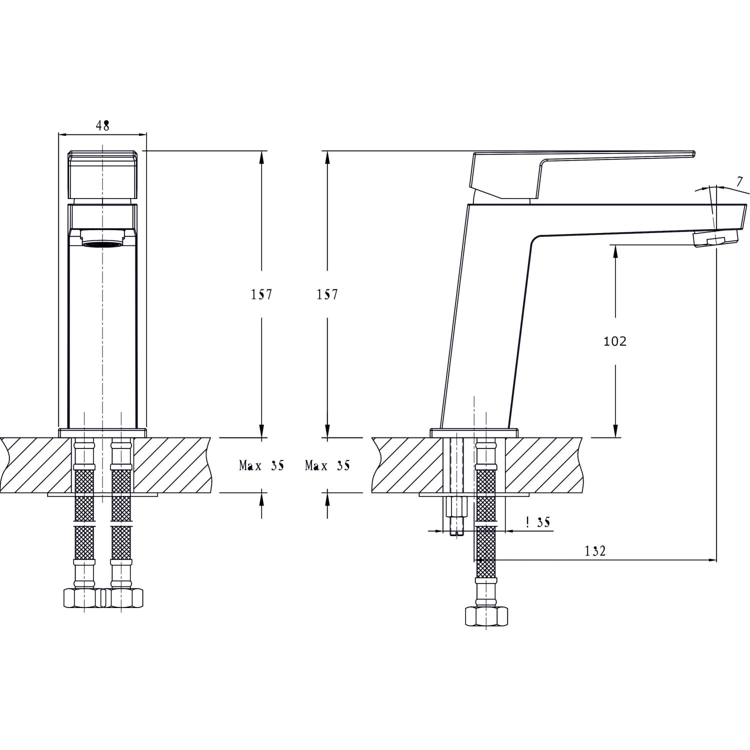 Смеситель для умывальника RUSH Тира (Thira) (TR3625-11) - фото 3
