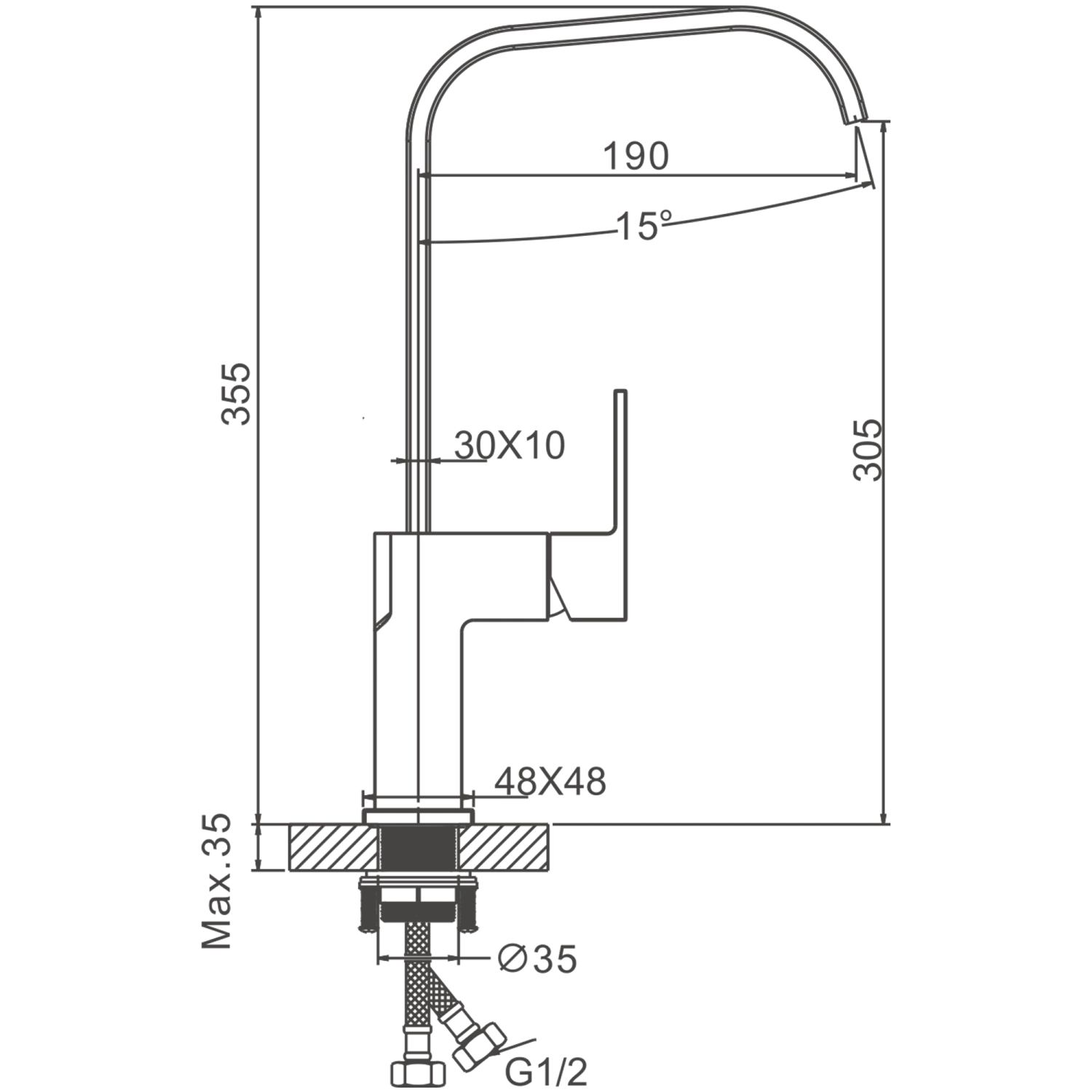 Смеситель для кухни BELZ B613 (B70613) - фото 2
