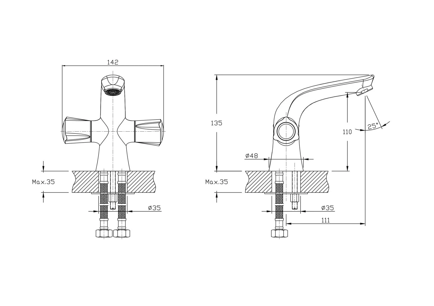 Смеситель для раковины RUSH Pioneer (PI7950-11) - фото 2