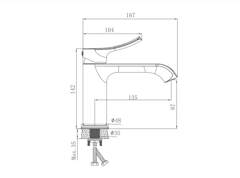 Смеситель для раковины HAIBA (HB10553-5) - фото 2