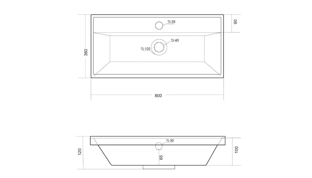 Раковина VIGO Classica Slim 80 (Madera) (4627173210898) - фото 10