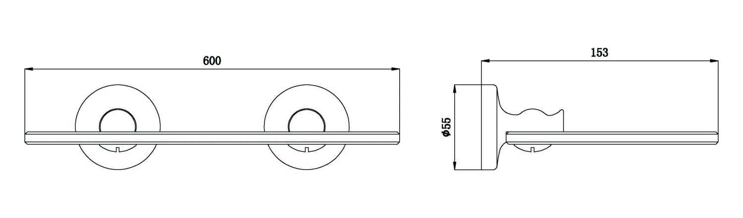 Полка стеклянная RUSH Крит (Crete) (CR35610) - фото 2
