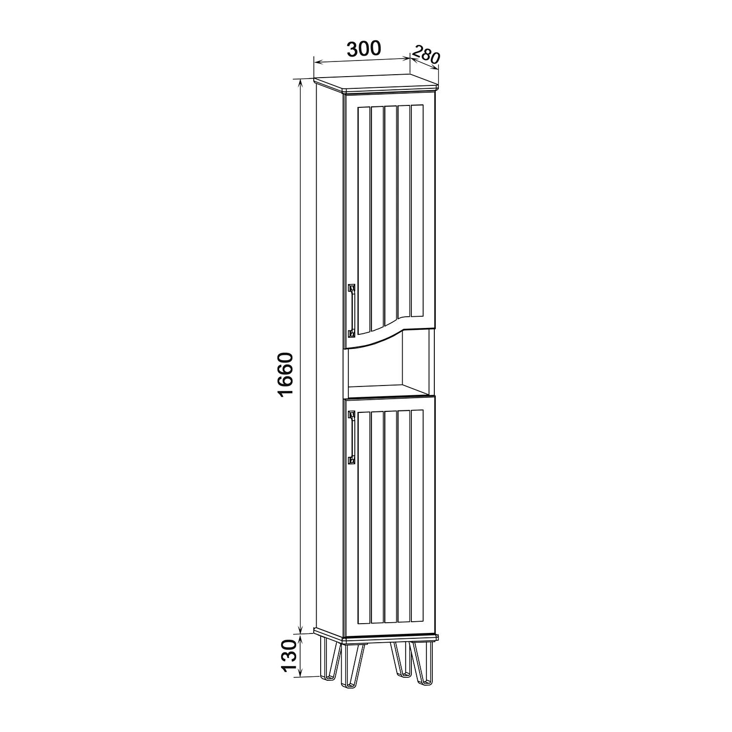Пенал Runo мята правый Марсель 30 (00-00001221) - фото 3