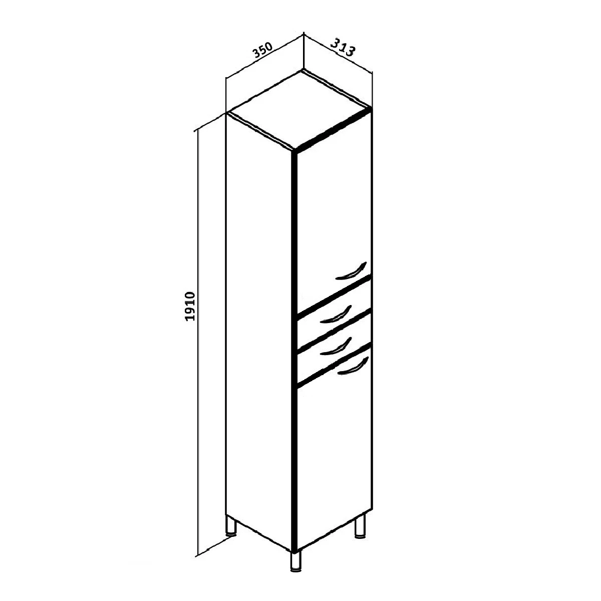 Пенал Runo левый  35 (00000000127) - фото 3