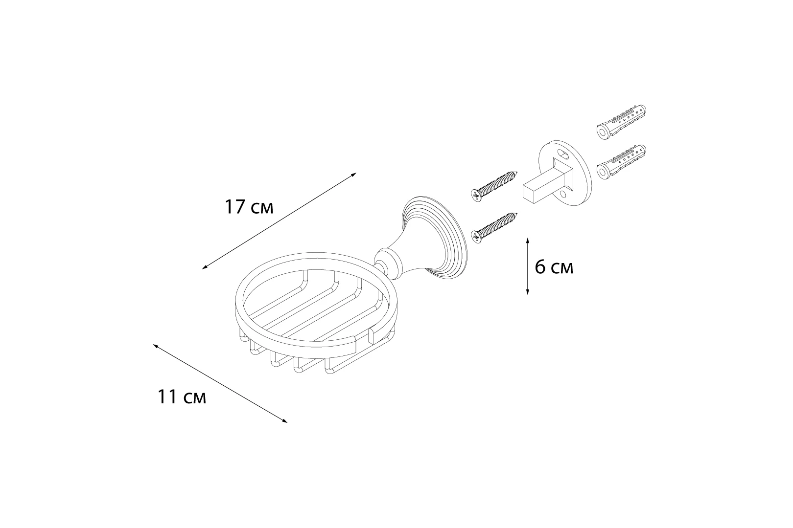 Мыльница FIXSEN Luksor решетка (FX-71609B) Мыльница FIXSEN Luksor решетка (FX-71609B) - фото 4
