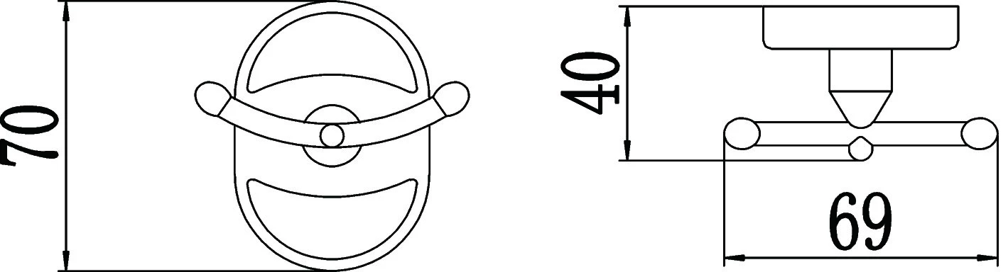 Крючок двойной Savol 70 (S-007054) - фото 2
