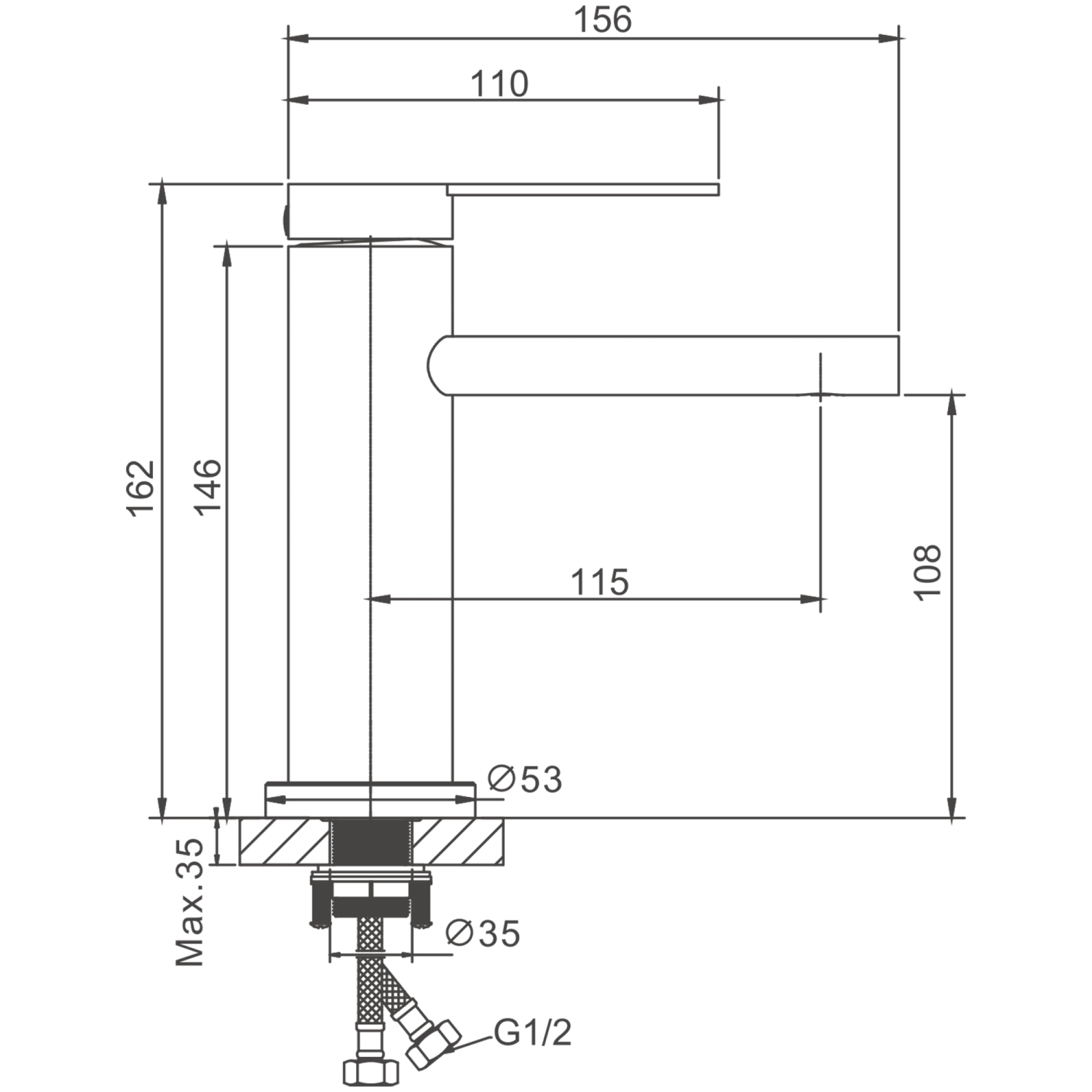 Смеситель для раковины BELZ черный (B10813-7) - фото 2