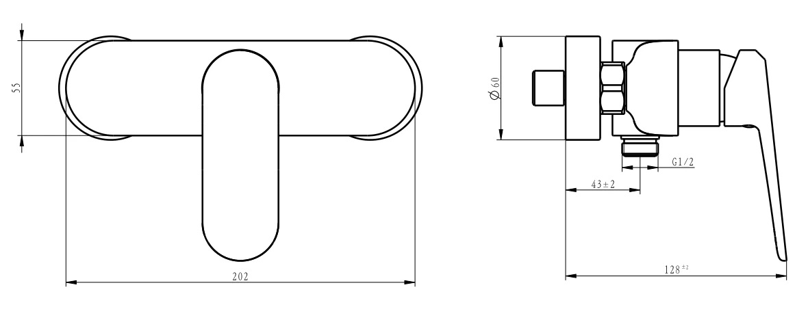 Смеситель для ванны Savol (SK-H6402) - фото 2